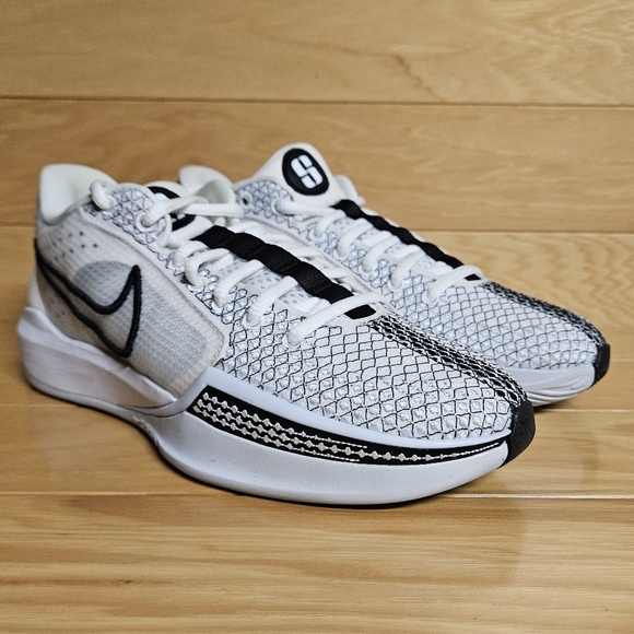 Nike Sabrina 1 Low Womens Basketball Shoe White Black FQ3381-103 Magnetic - Picture 2 of 12